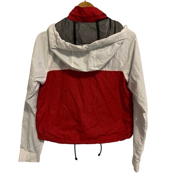 Hollister White and Red Colorblock Hoodie Windbreaker - Picture 9 of 9